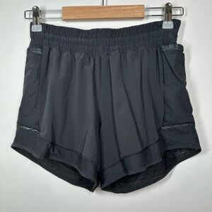 Lululemon Black Hotty Hot High Rise Short with Mesh Size 4‎